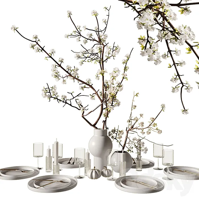 table setting modern style 3DSMax File