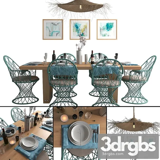 Table setting with porcelain dibbern 2 3dsmax Download