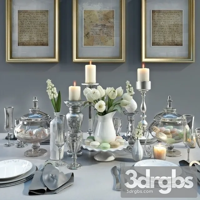 Table Setting With Tulips 3dsmax Download