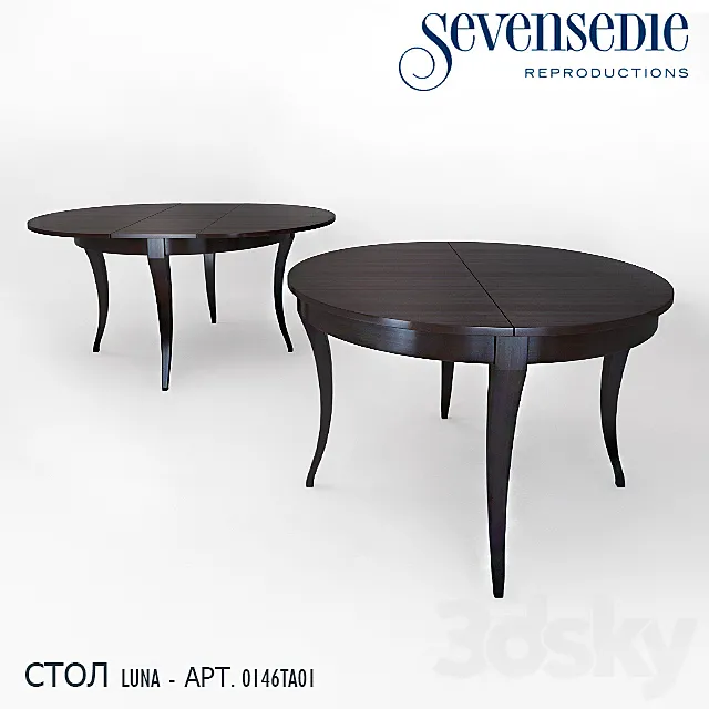 Table Seven sedie Luna 3DSMax File