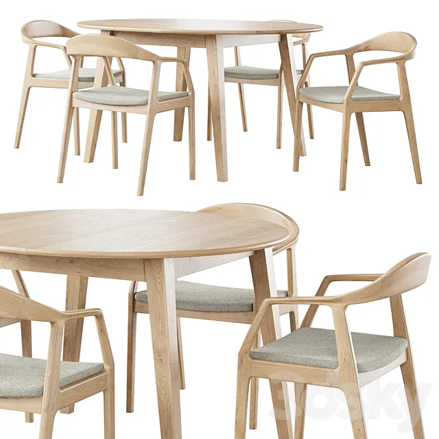 Table Stockholm Chair Sapporo 3DS Max Model