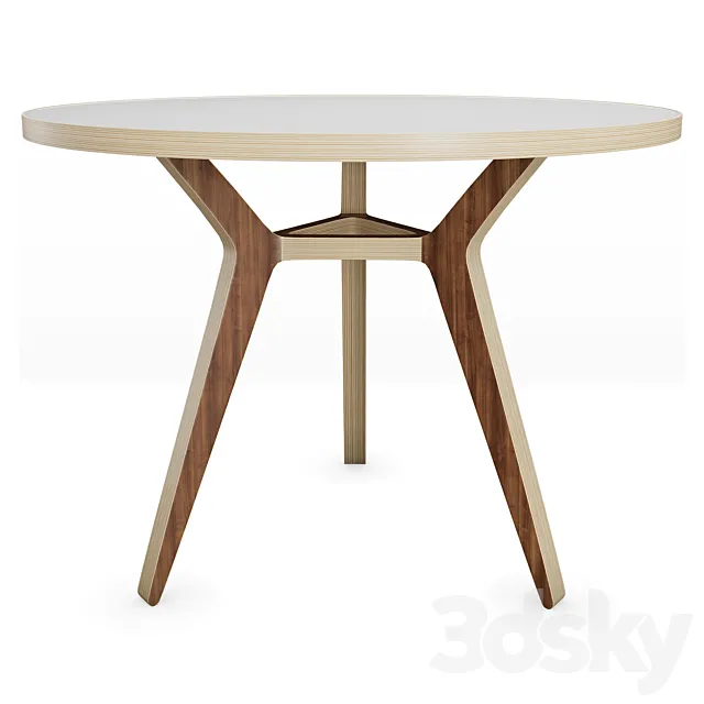 Table Taby walnut white 100 UNIKA MOBLAR 3DSMax File