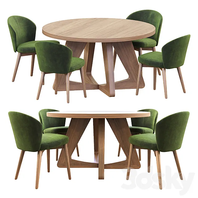 Table with chairs – Lsd Martín Consuegra 3ds Max