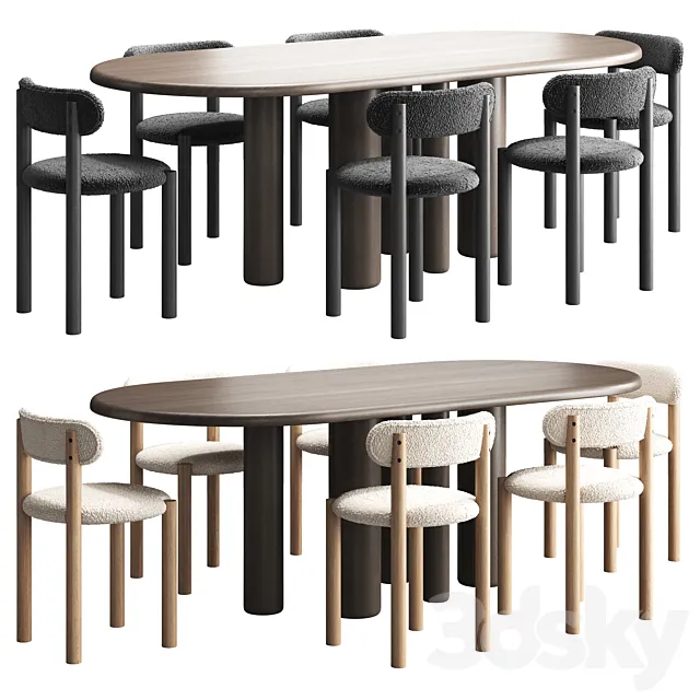 Table with chairs MAILEN by KAVE HOME 3ds Max
