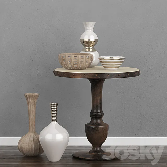 Table with decor 3DS Max Model