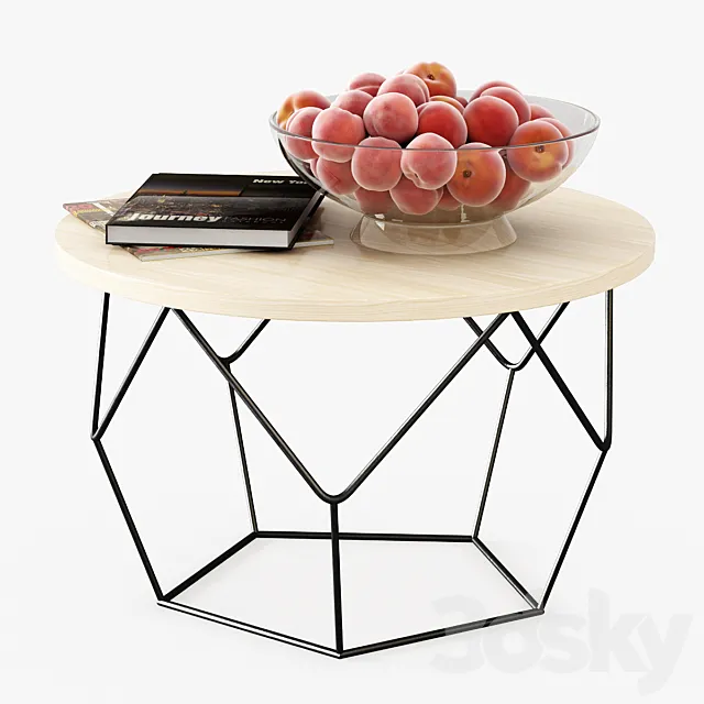 Table with peaches 3DS Max Model