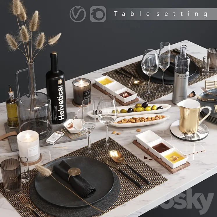 Table_serving 3DS Max