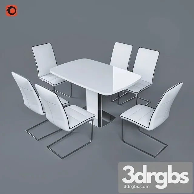 Tables douglas and chair zeffiro from pranzo 2 3dsmax Download