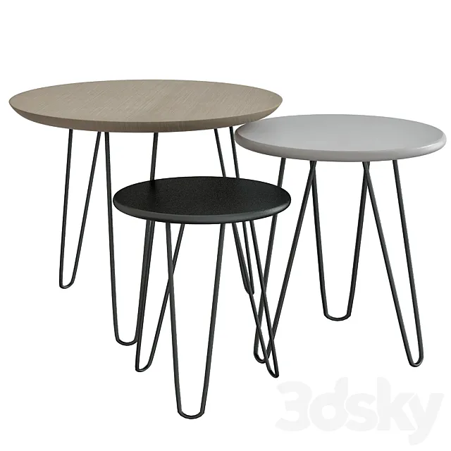 Tables gigognes Graphik 3ds Max