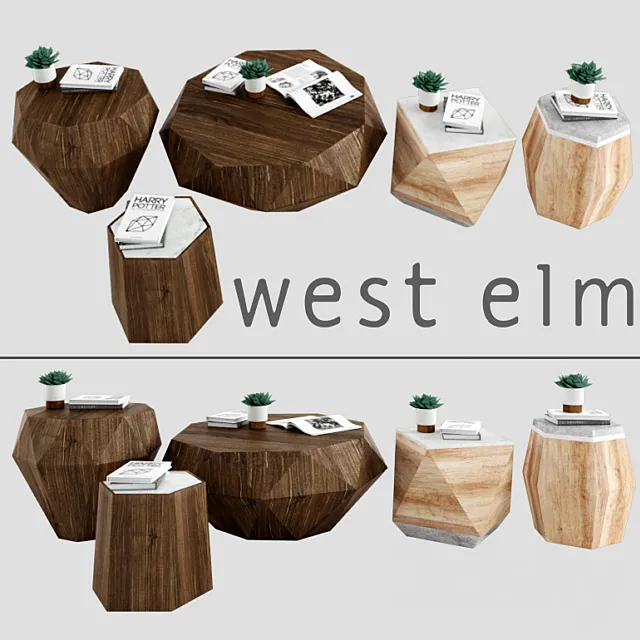 Tables West elm 4 3ds Max