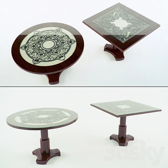 Tables with wrought pattern 3DSMax File