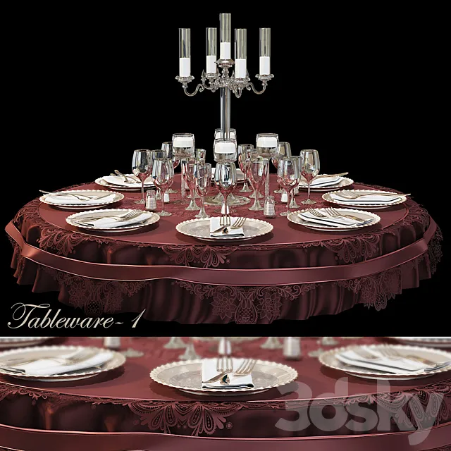 Tableware 1 \ Dinner set 3DSMax File