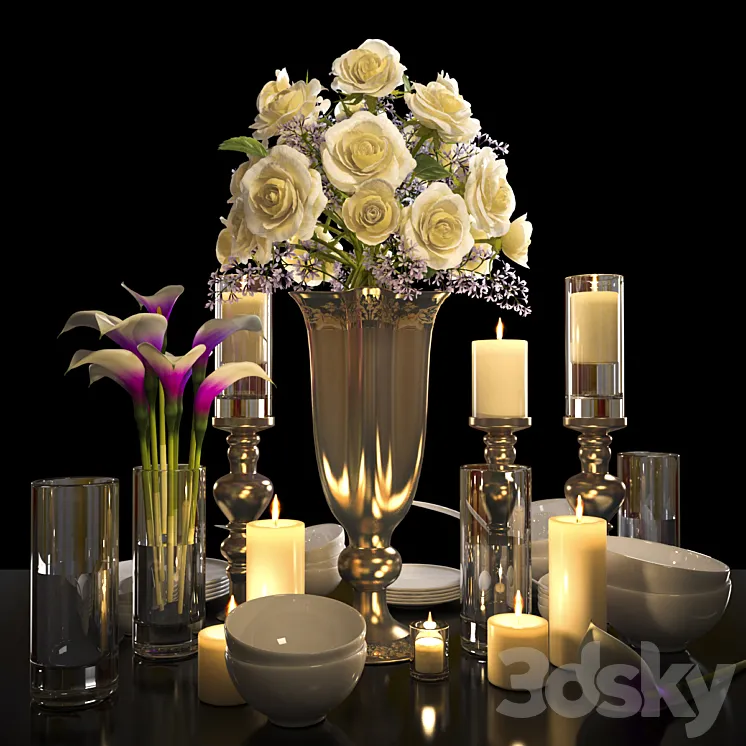 TABLEWARE 2 with ROSE 3DS Max