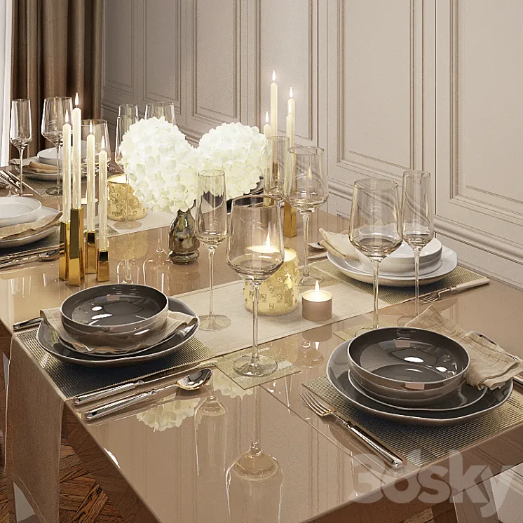 Tableware by Kelly Hoppen 3DS Max