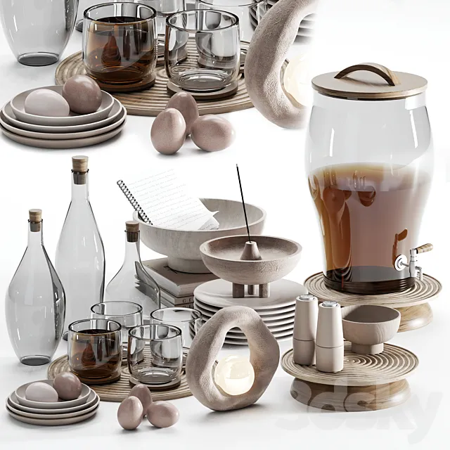 tableware set 2 3dsMax Model