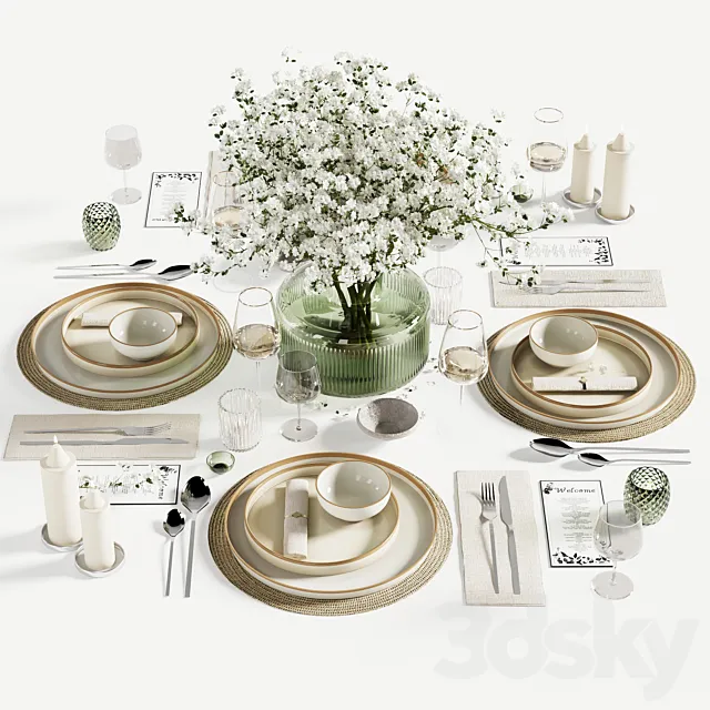 tableware set14 3ds Max