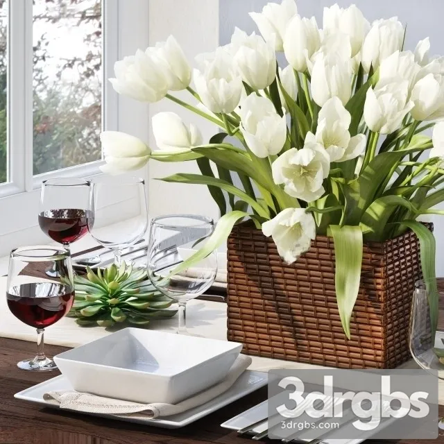 Tableware Tulips 3dsmax Download