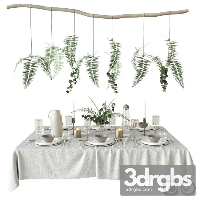 Tableware With Fern 3dsmax Download