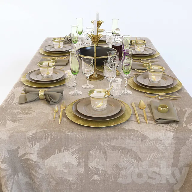 Tableware ZARA 3ds Max