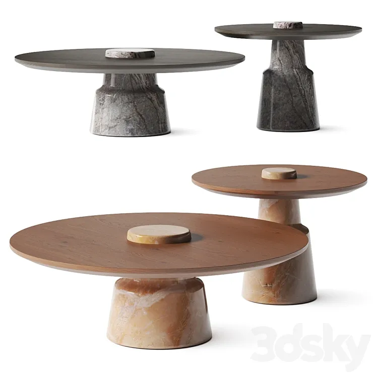 3DS MAX | Tacchini Mill Coffee Tables 3DS Max Model