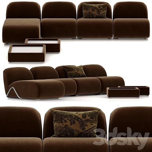 TACCHINI VICTORIA MODULAR SOFA 4 PLACES 3ds Max