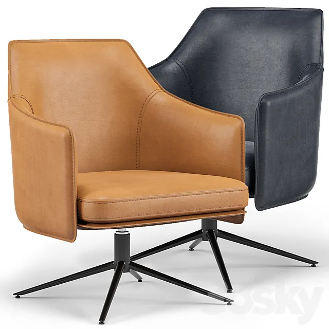 Tahoe Lounge Chair Cognac 3ds Max