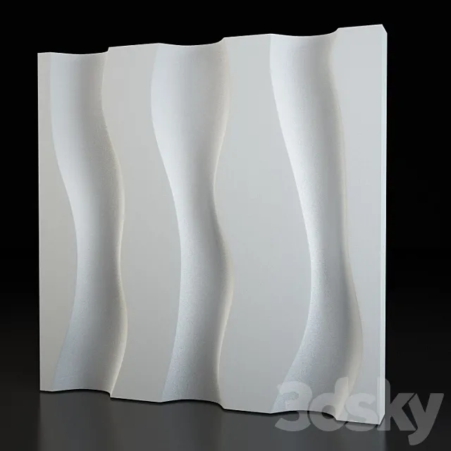 Tale-3d plaster panel 3ds Max