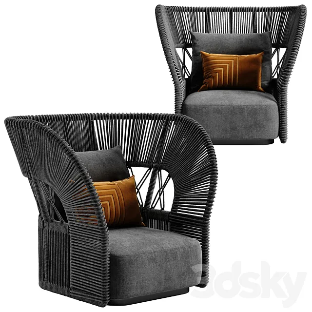 Talenti Cliff Deco armchair 3DS Max Model