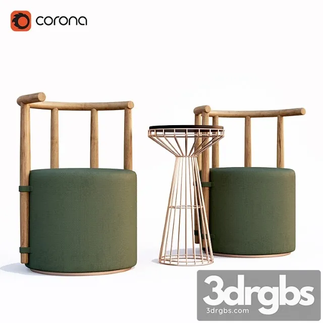 Talk chair and coffee table