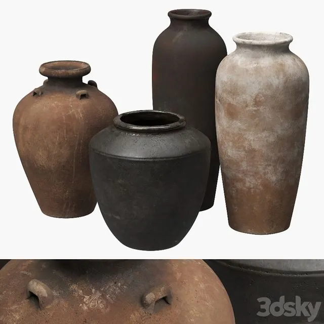 Tall ceramic vases 3dsMax Model