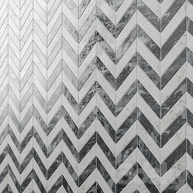 Talon Carrara & Bardiglio Marble Tile 3DS Max Model