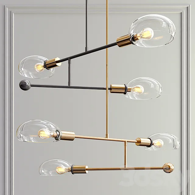 Tangle Pendant 3 Lights 3DS Max Model