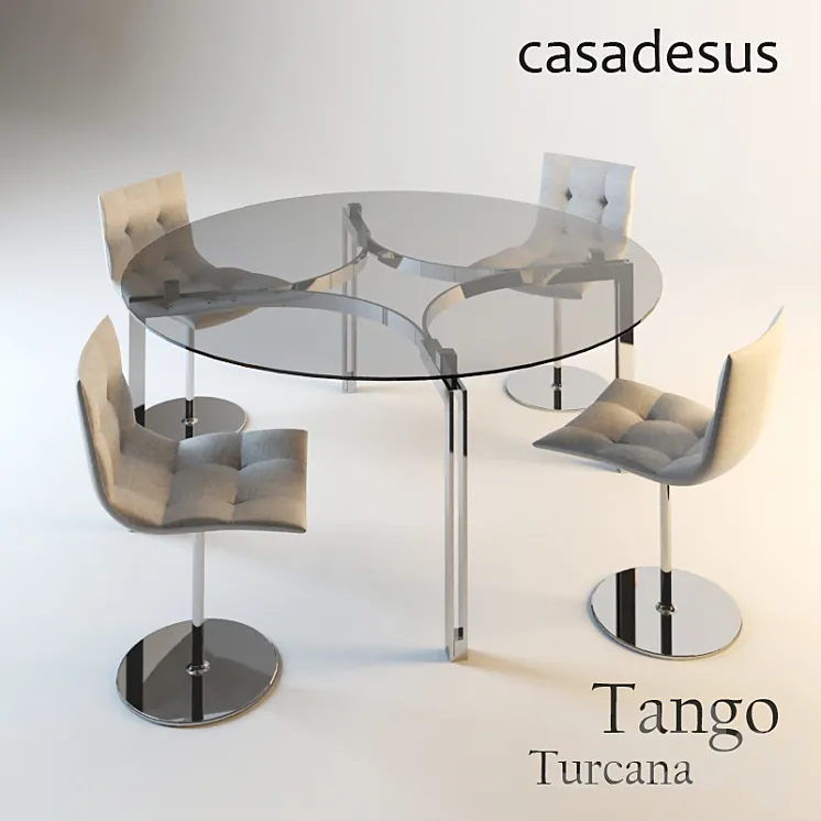 Tango round table and chair Turcana – Casadesus 3DS Max