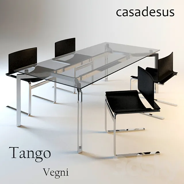 Tango table and chairs Vegni factory Casadesus 3DSMax File