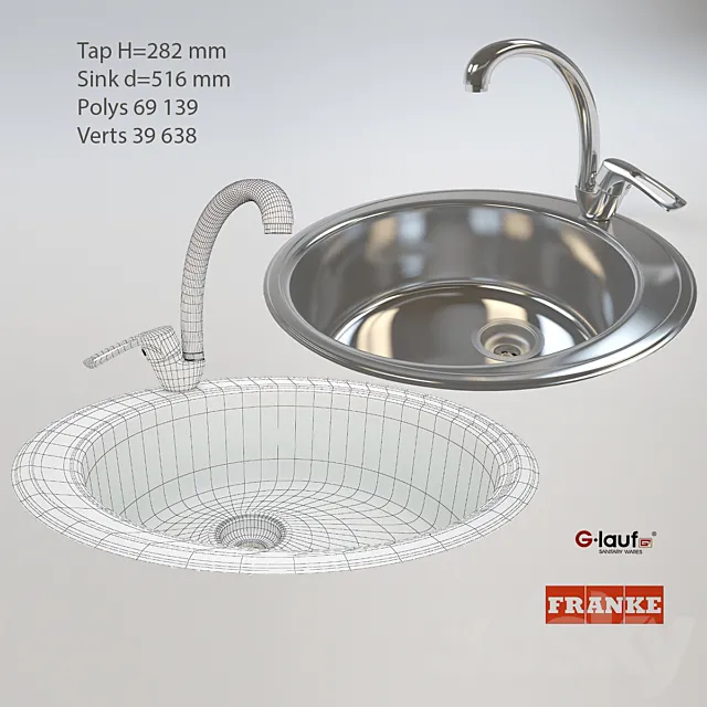 Tap g lauf + sink franke 3ds Max