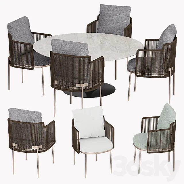 Tape Cord Outdoor Little Armchair Neto Table 3ds Max