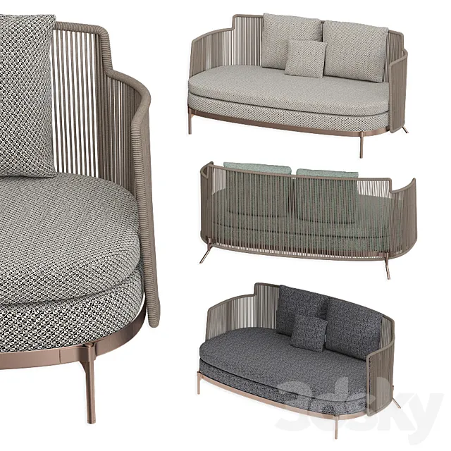Tape Cord Outdoor Sofa Minotti 3ds Max