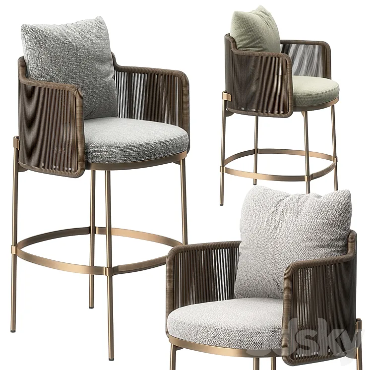 “Tape “”Cord”” Outdoor Stool” 3DS Max