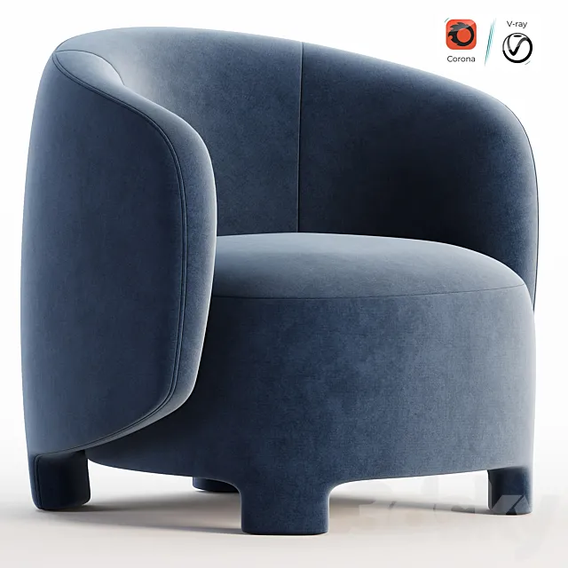 TARU Easy chair By Ligne Roset 3ds Max
