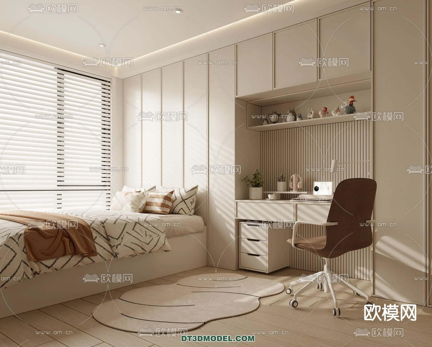 Tatami Bedroom – Japan Bedroom – 3D Scene – 001