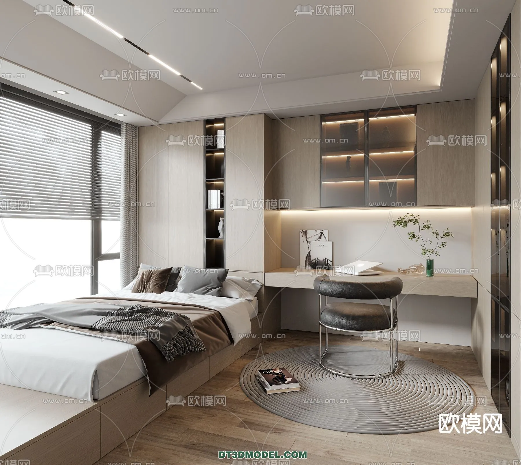 Tatami Bedroom – Japan Bedroom – 3D Scene – 003