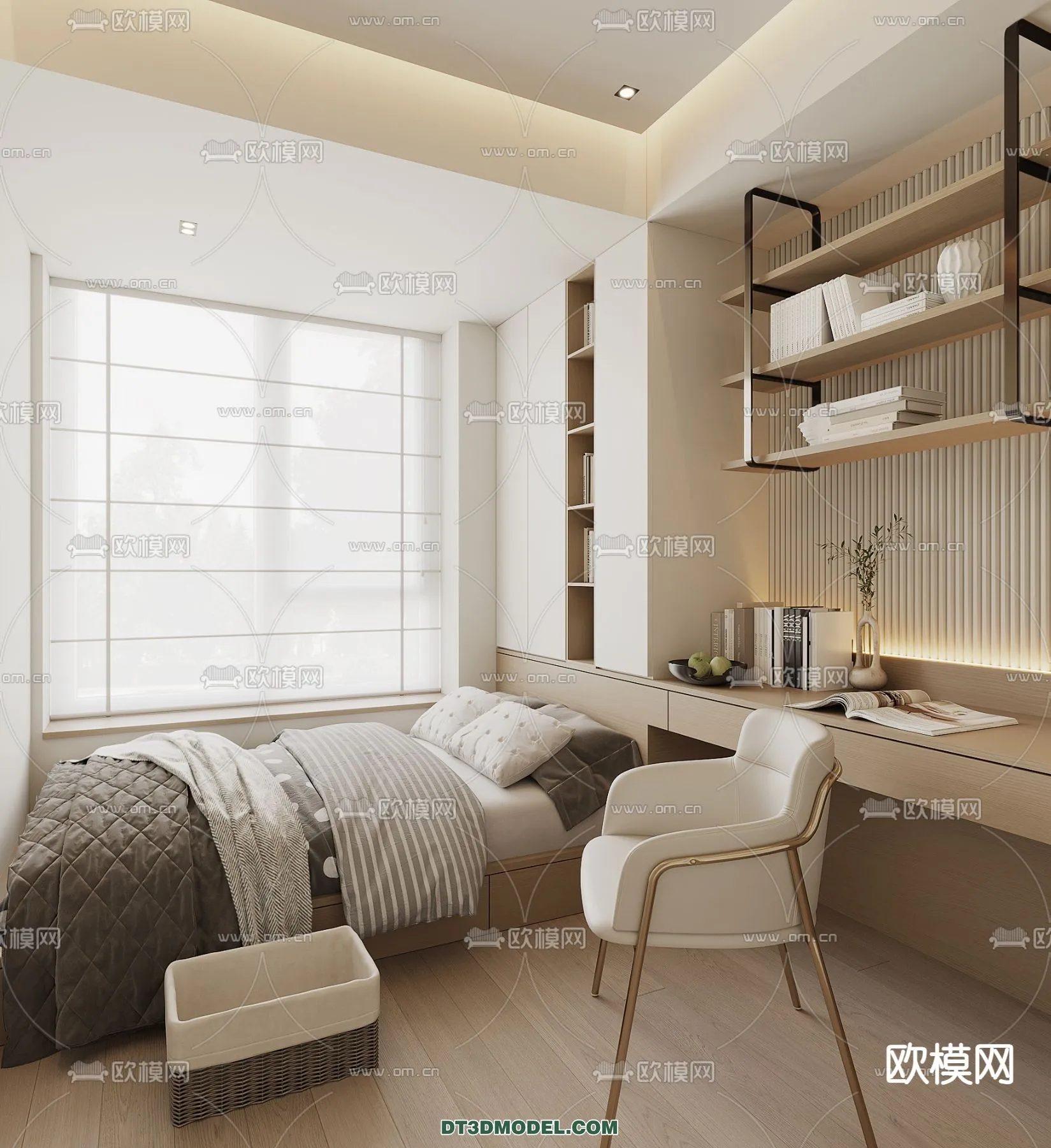 Tatami Bedroom – Japan Bedroom – 3D Scene – 004