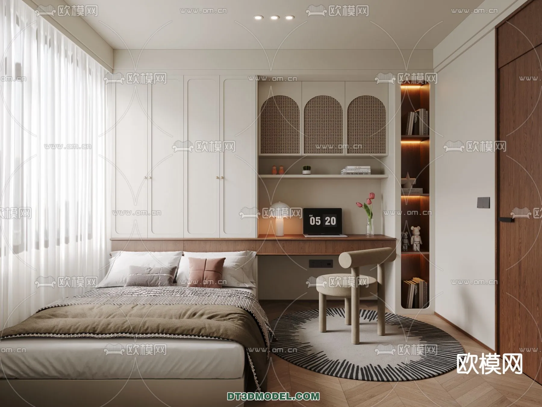 Tatami Bedroom – Japan Bedroom – 3D Scene – 008