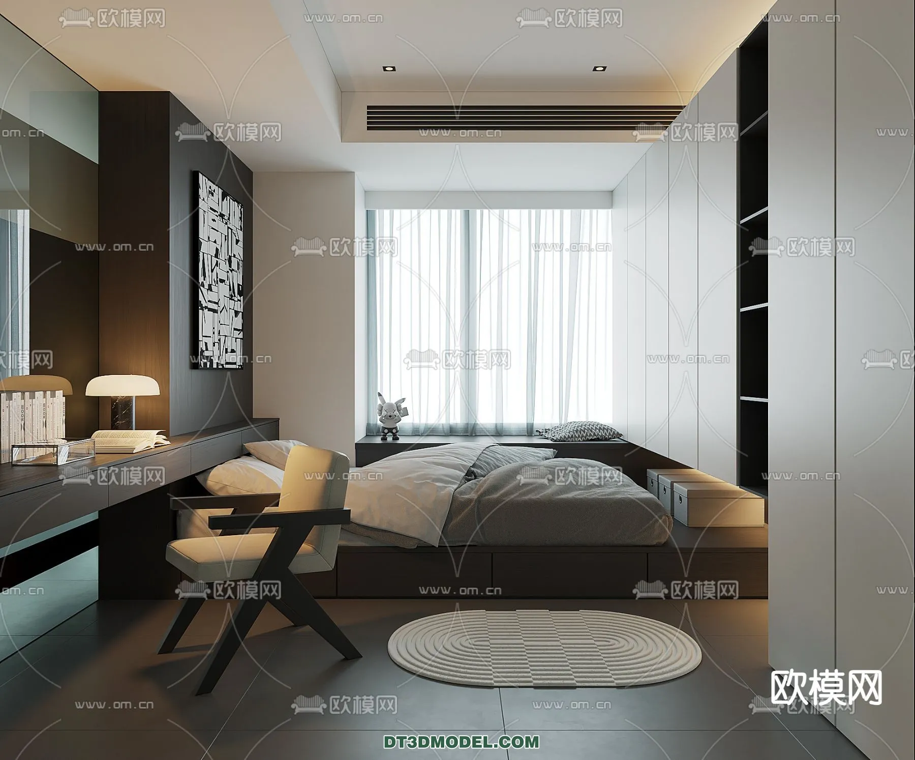 Tatami Bedroom – Japan Bedroom – 3D Scene – 009