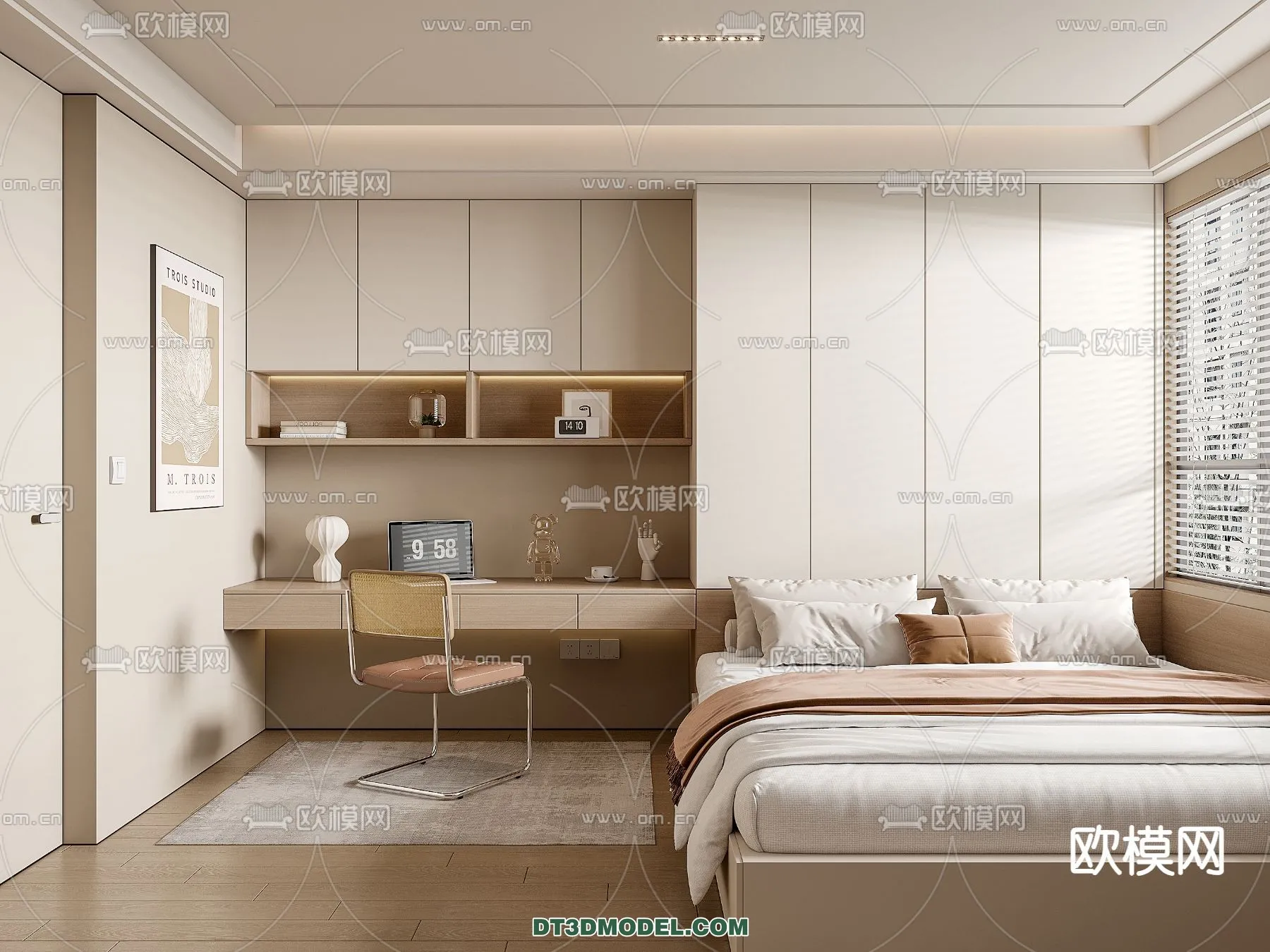 Tatami Bedroom – Japan Bedroom – 3D Scene – 038