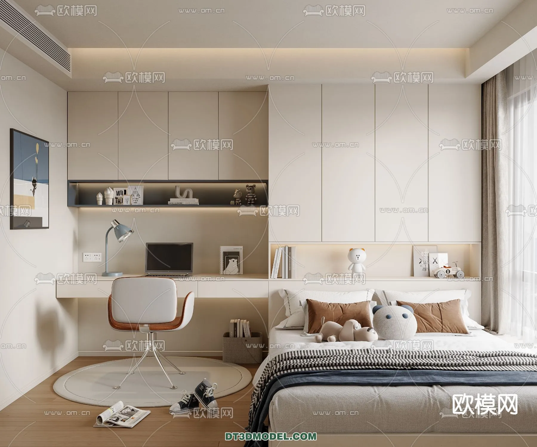 Tatami Bedroom – Japan Bedroom – 3D Scene – 046