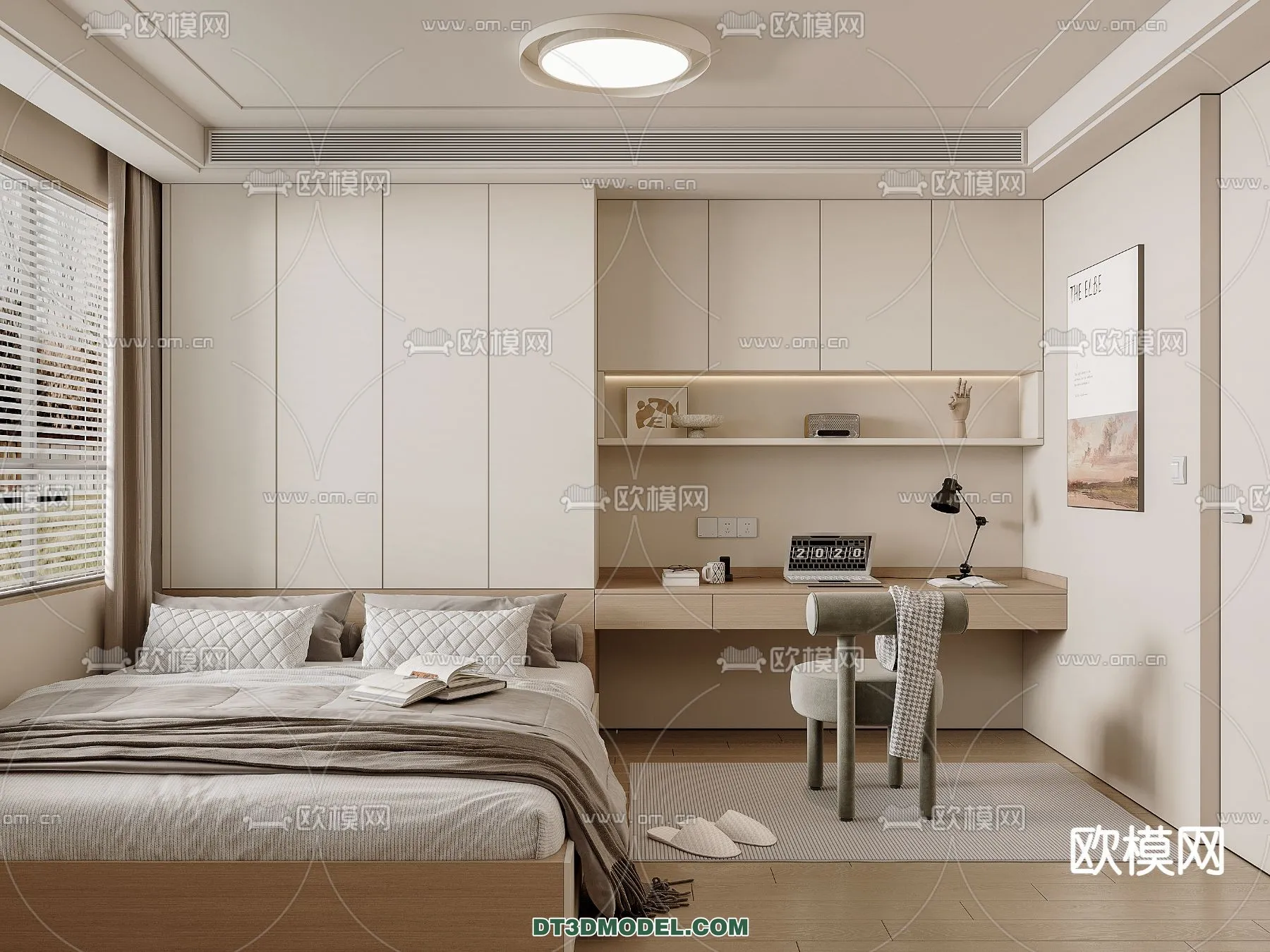 Tatami Bedroom – Japan Bedroom – 3D Scene – 049