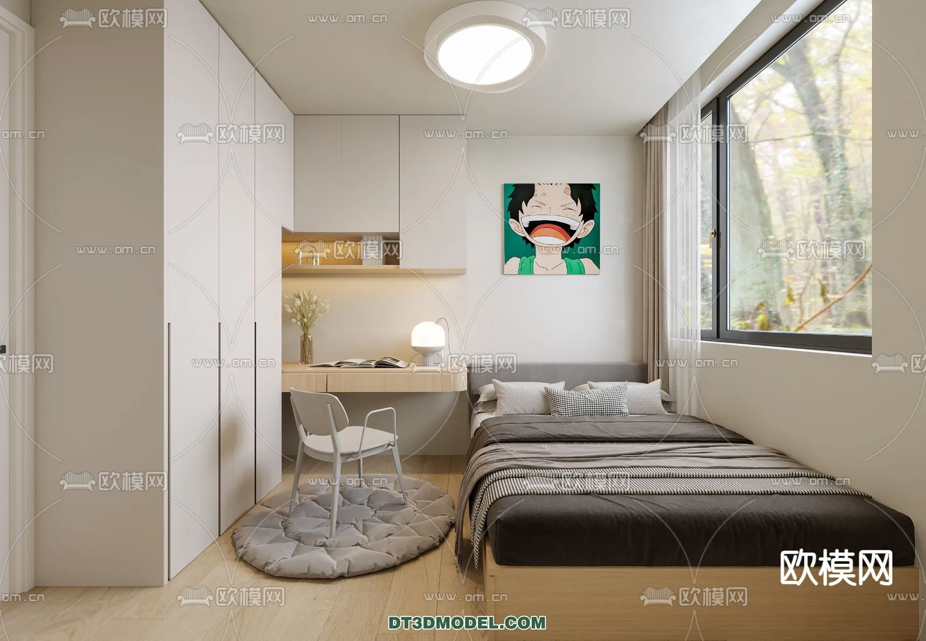 Tatami Bedroom – Japan Bedroom – 3D Scene – 054