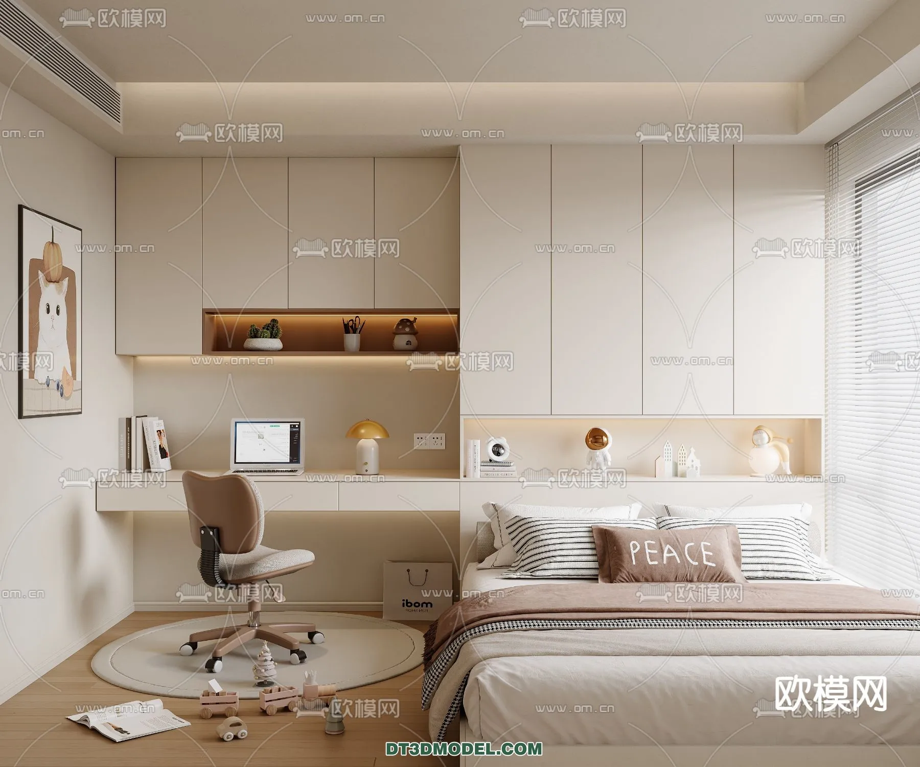 Tatami Bedroom – Japan Bedroom – 3D Scene – 056