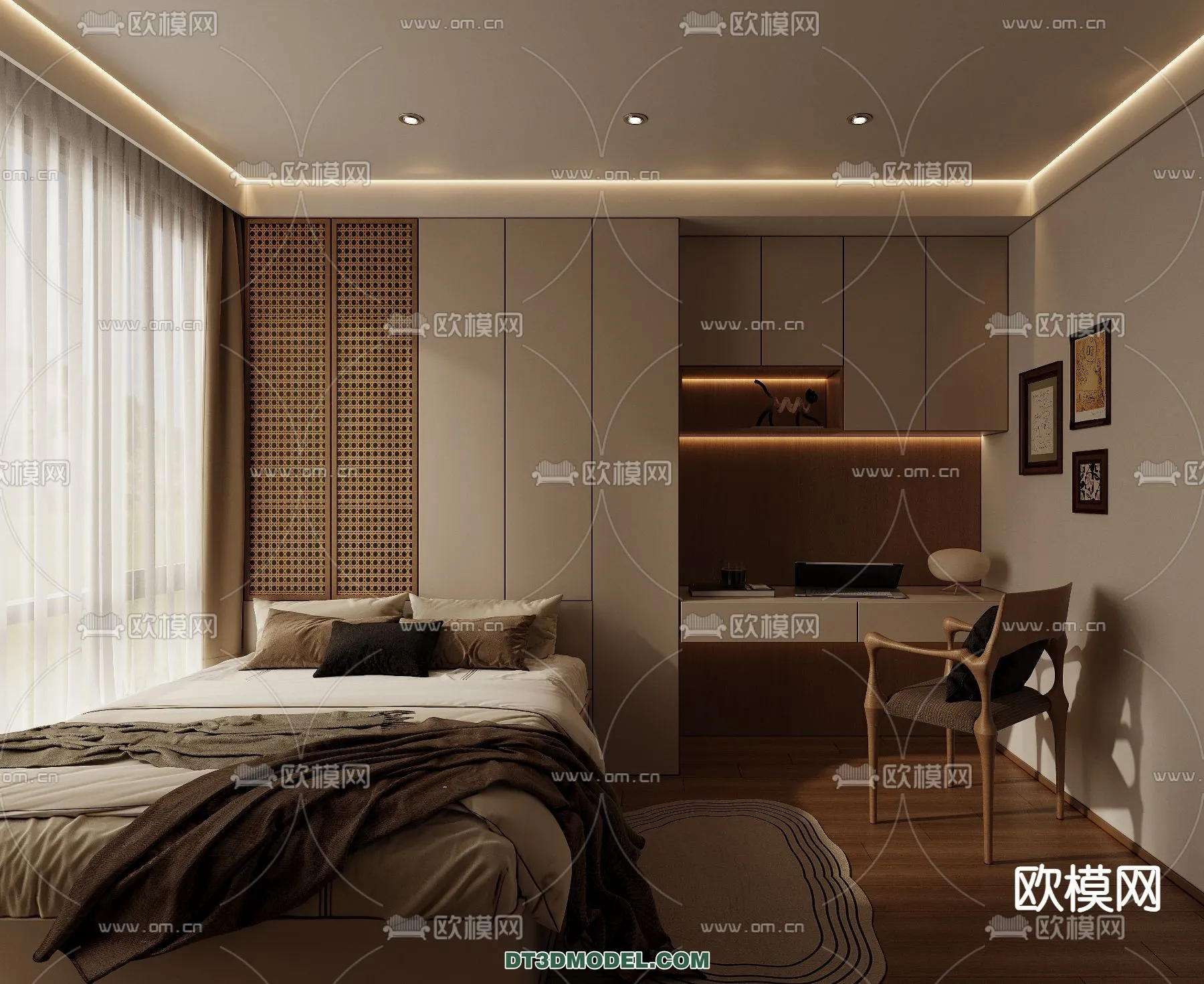 Tatami Bedroom – Japan Bedroom – 3D Scene – 057
